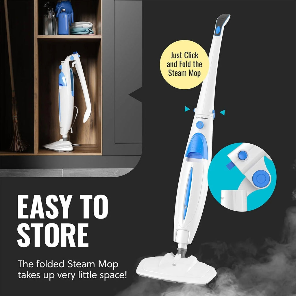 10-in-1 Steam Mop with Detachable Handheld Steam Cleaner P4576