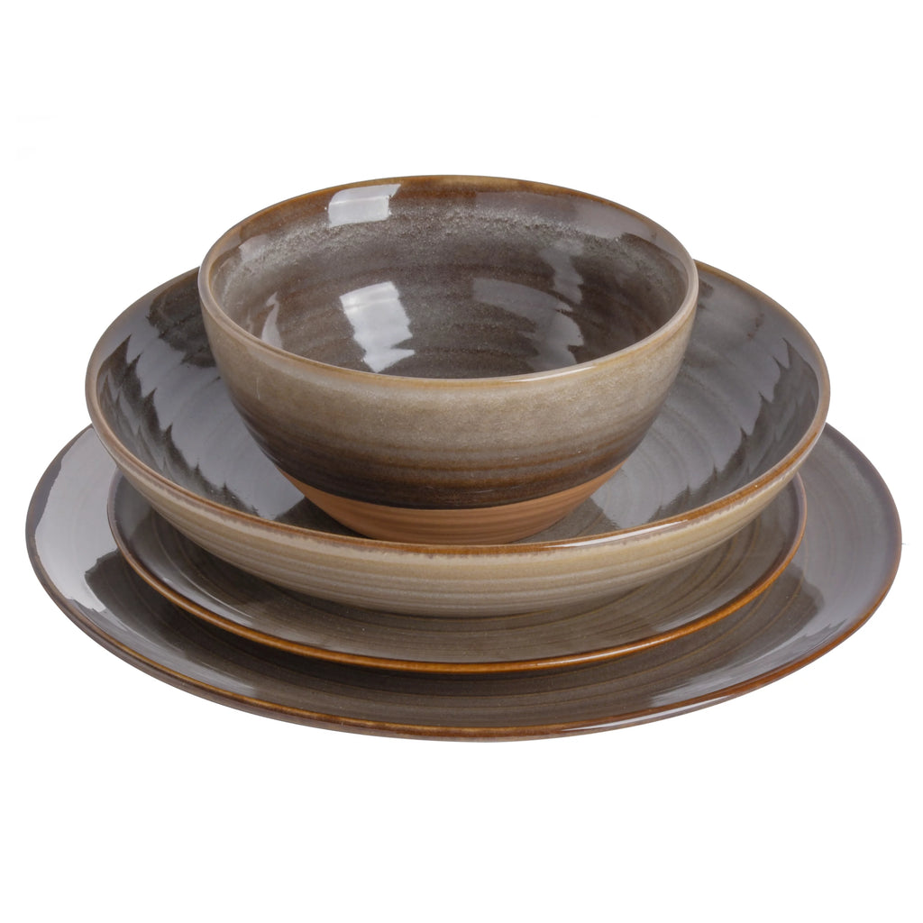 16 Piece Terracotta Reactive Dinnerware Set Q9880