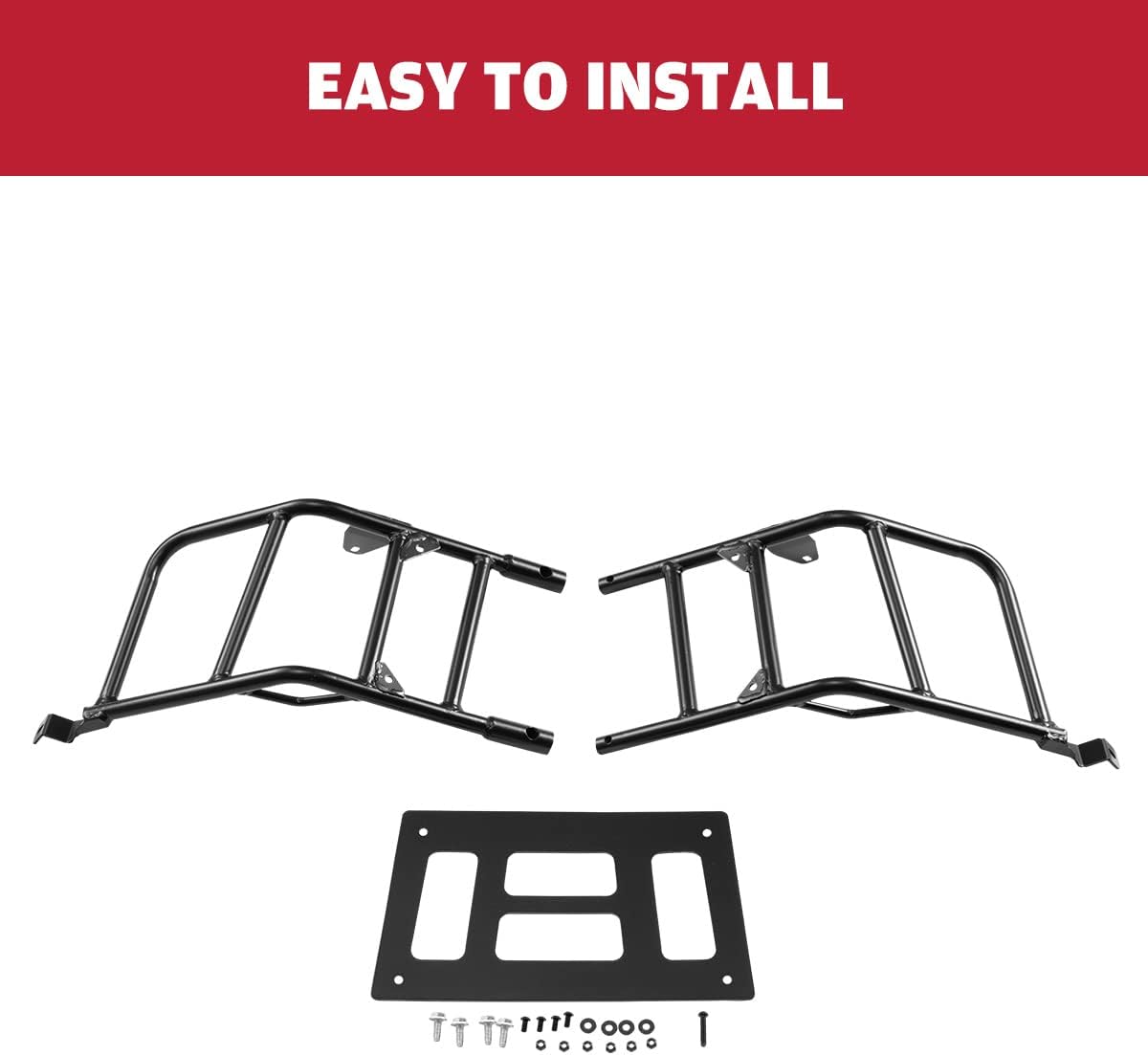 Bed Enclosure Tailgate for Honda Talon 1000R / 1000X, Heavy Duty Steel Black Cargo Bed Rack Extender J92548
