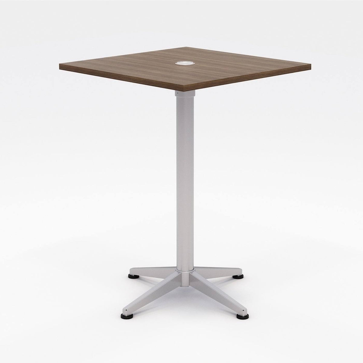 30x22 Square Teak Top Bistro Table with Casters O901491