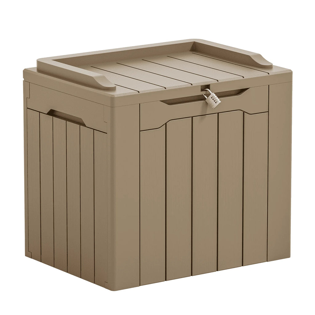 Black 32 Gallon Outdoor Resin Deck Box W9222