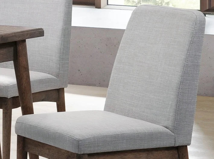 Solid Wood Fabric Upholstered Dining Chairs 2pcs Set L921