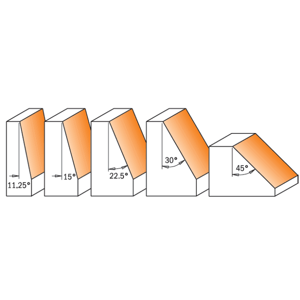 5-Piece Chamfer Bit Set with Carrying Case 1/2-Inch H65569