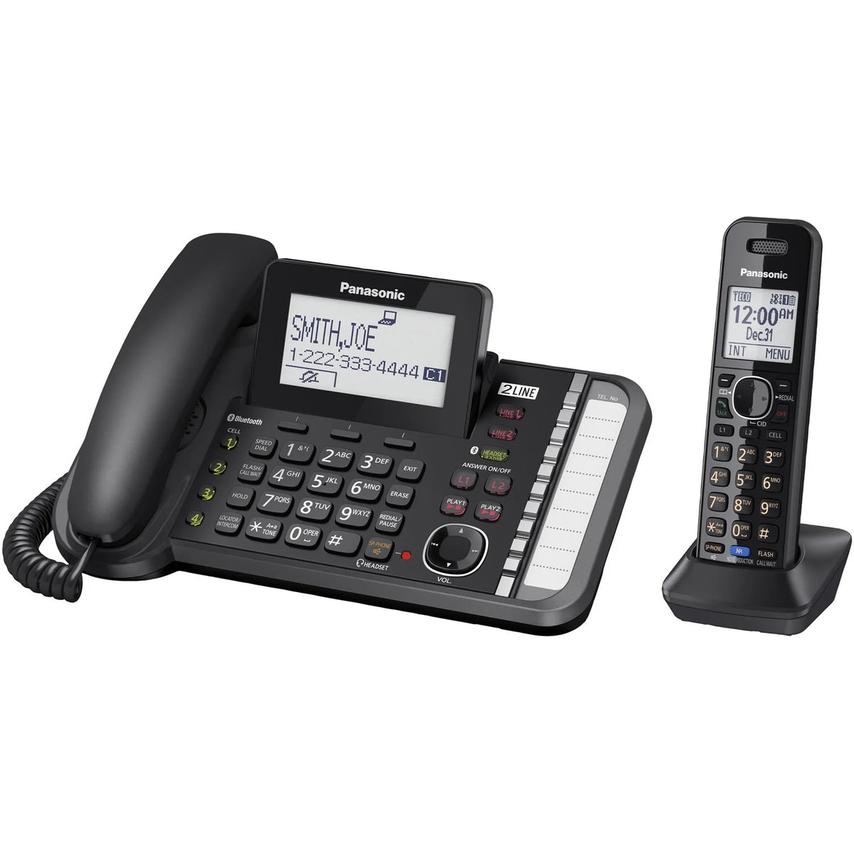 Black Cordless Phone with Answering Machine O710667