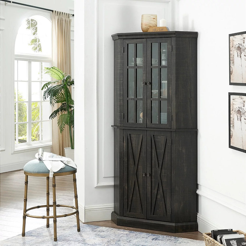 Charcoal Corner Cabinet Z15745