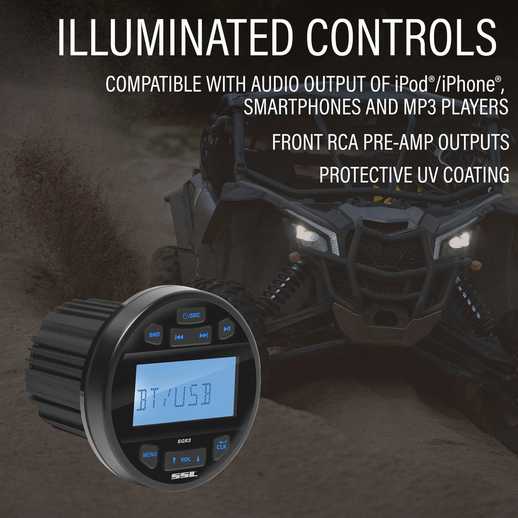 IPX6 Bluetooth Marine Stereo System with 6.5 Inch Speakers O33219