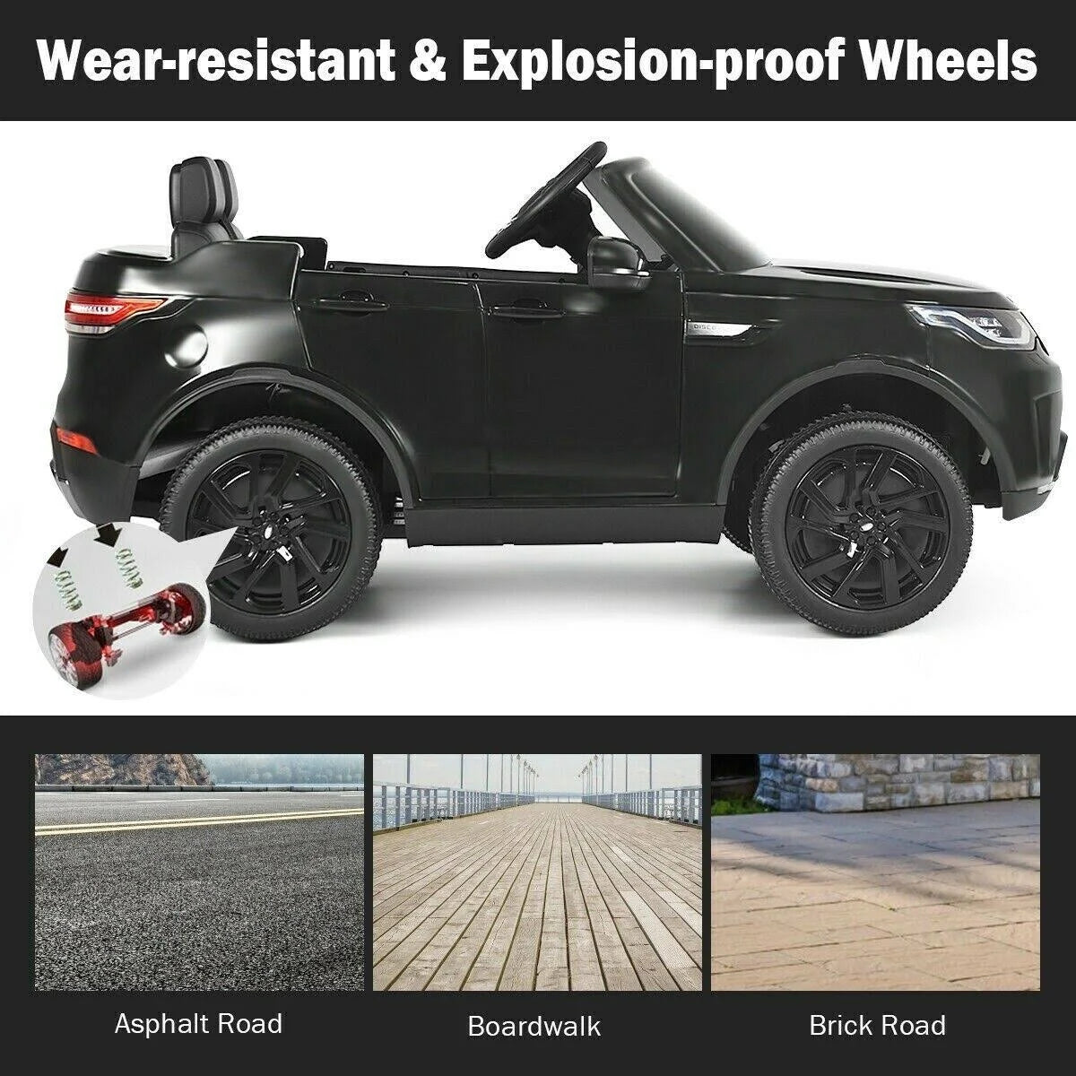 Black 2-Seater Ride on Car Q361