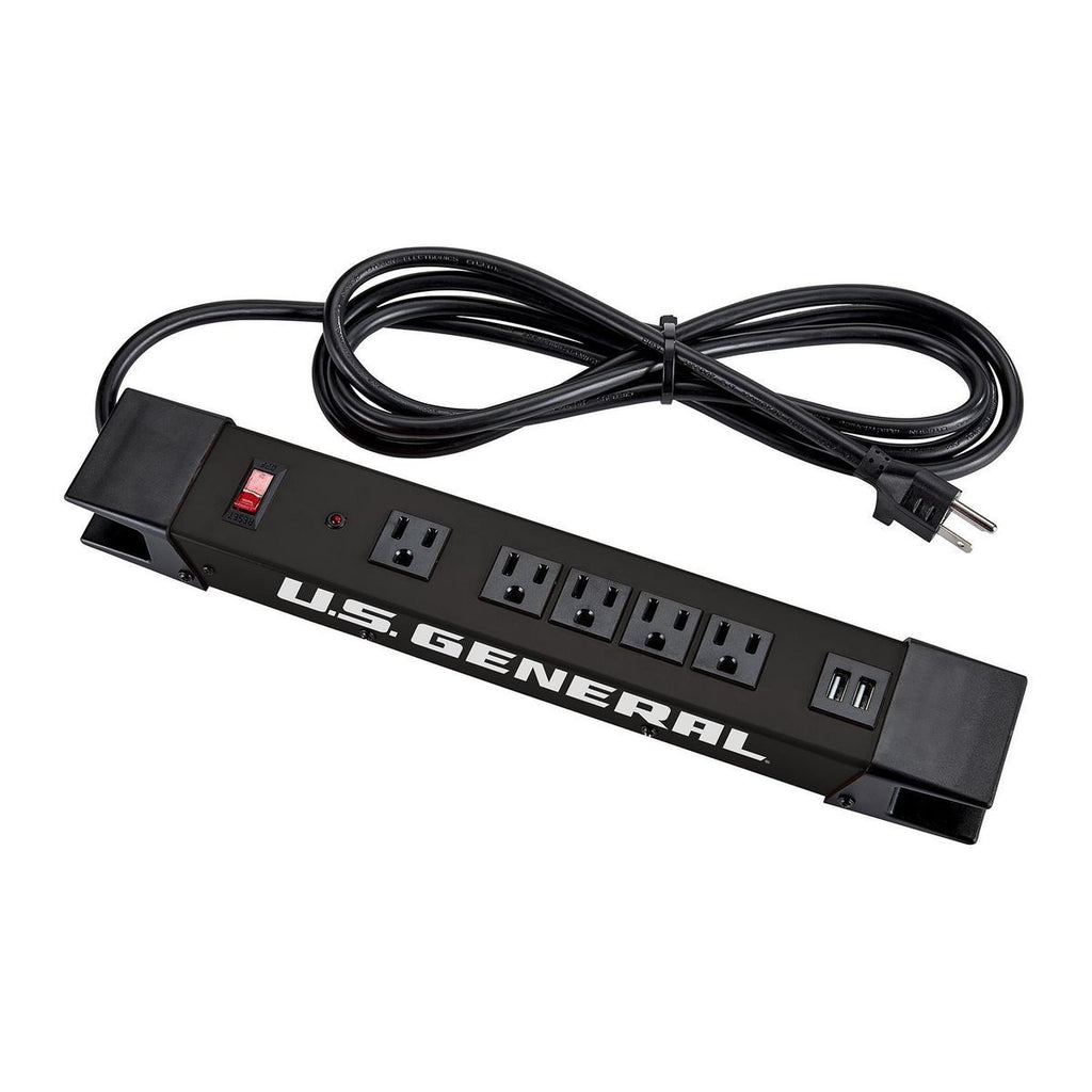 5-Outlet Magnetic Power Strip with 2 USB Ports D260053