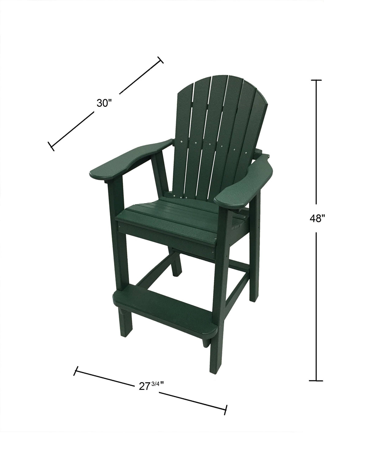 Green Recycled Polyresin Balcony Chair K74838
