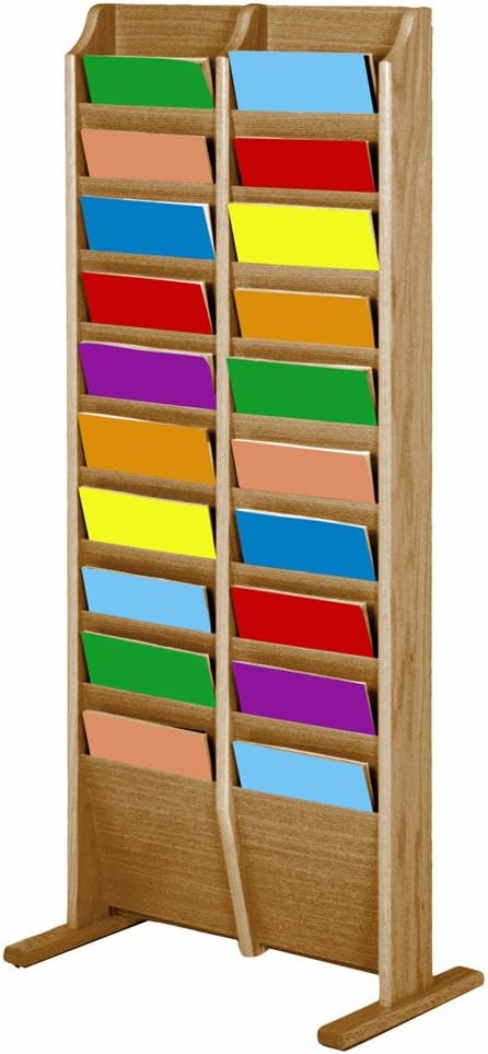 Mahogany Free-Standing Magazine Holder B8136