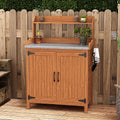 Galvanized Steel Potting Bench with Storage B3975