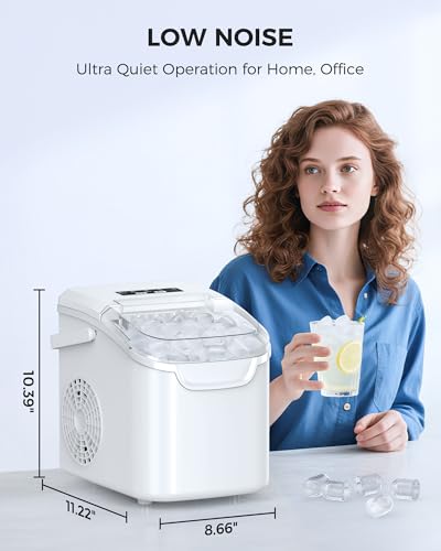 Countertop Portable Ice Maker with Ice Basket and Scoop D3876
