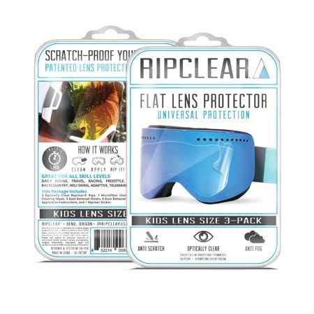 3-Pack Scratch-Resistant Flat Film Protector Kit for Cylindrical Goggle Lens N8335