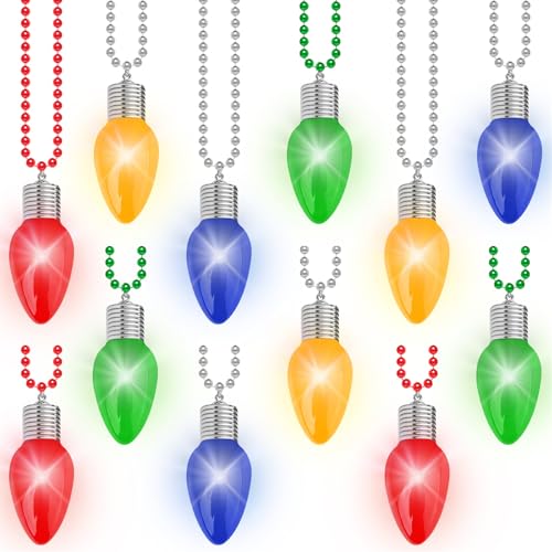 Light Up Bead Necklace 12PCS 3 Modes 4 Colors H201
