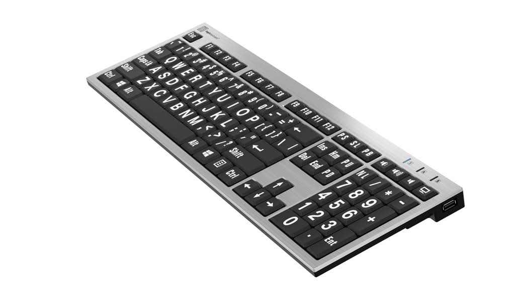 Large Print PC Slim Line Keyboard O801