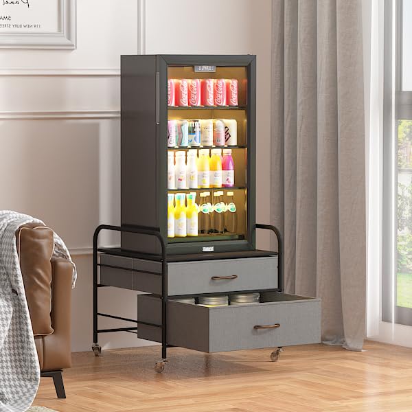 Mini Fridge Stand with 2 Drawer Storage N4849