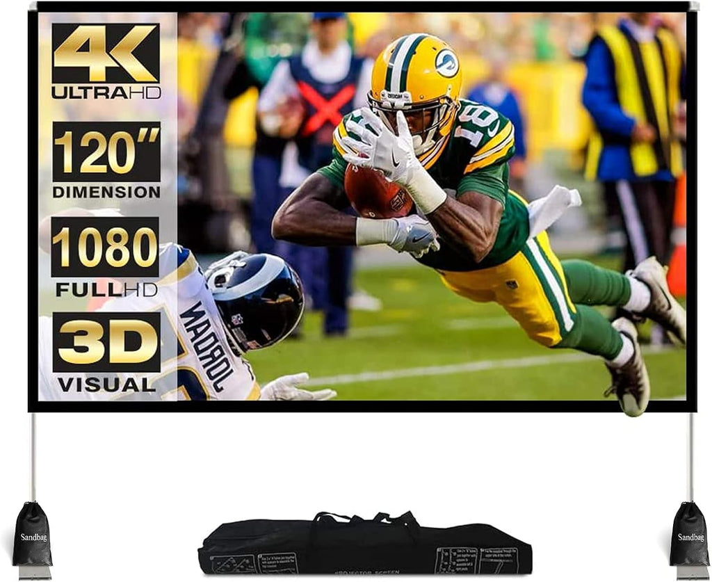 100 inch Portable Projector Screen with Stand and Carry Bag Y5006