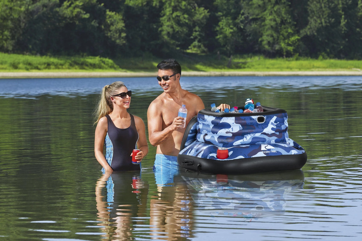 Blue Camo Inflatable Floating Cooler P378472