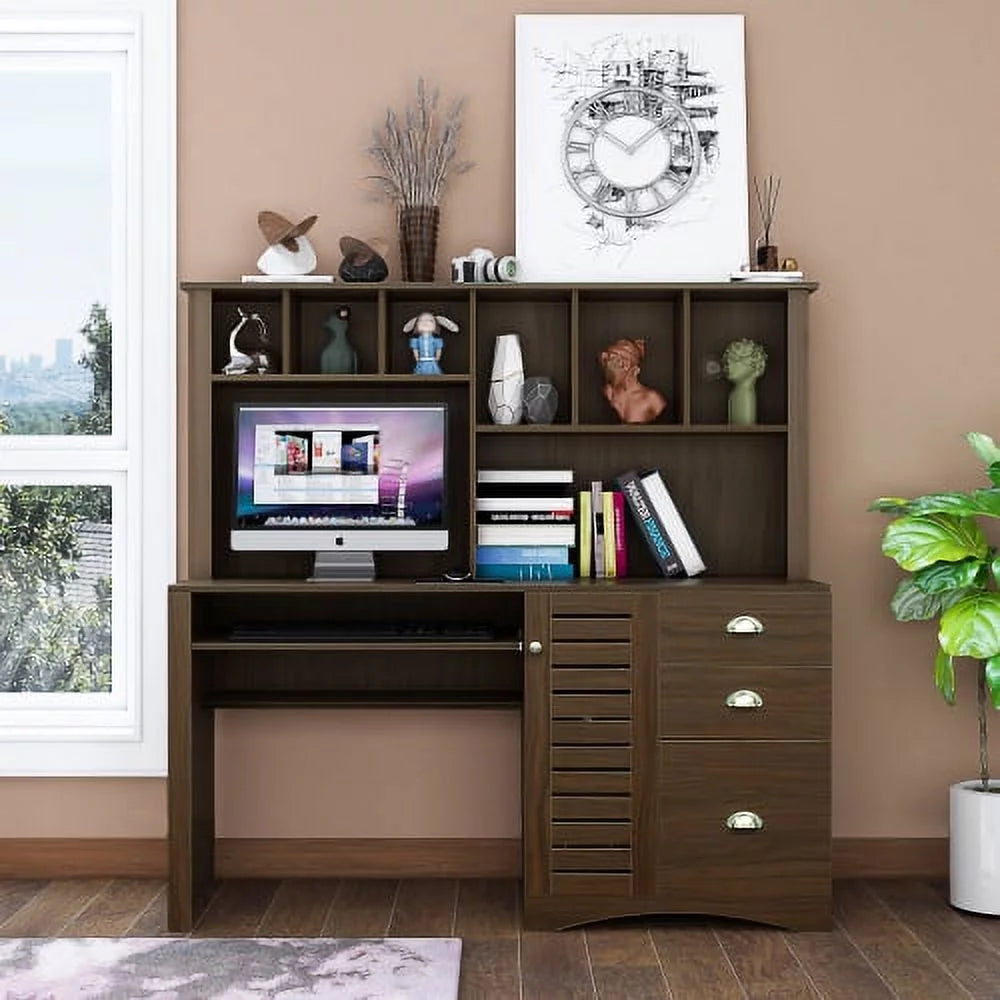 Computer Desk with Hutch W34614