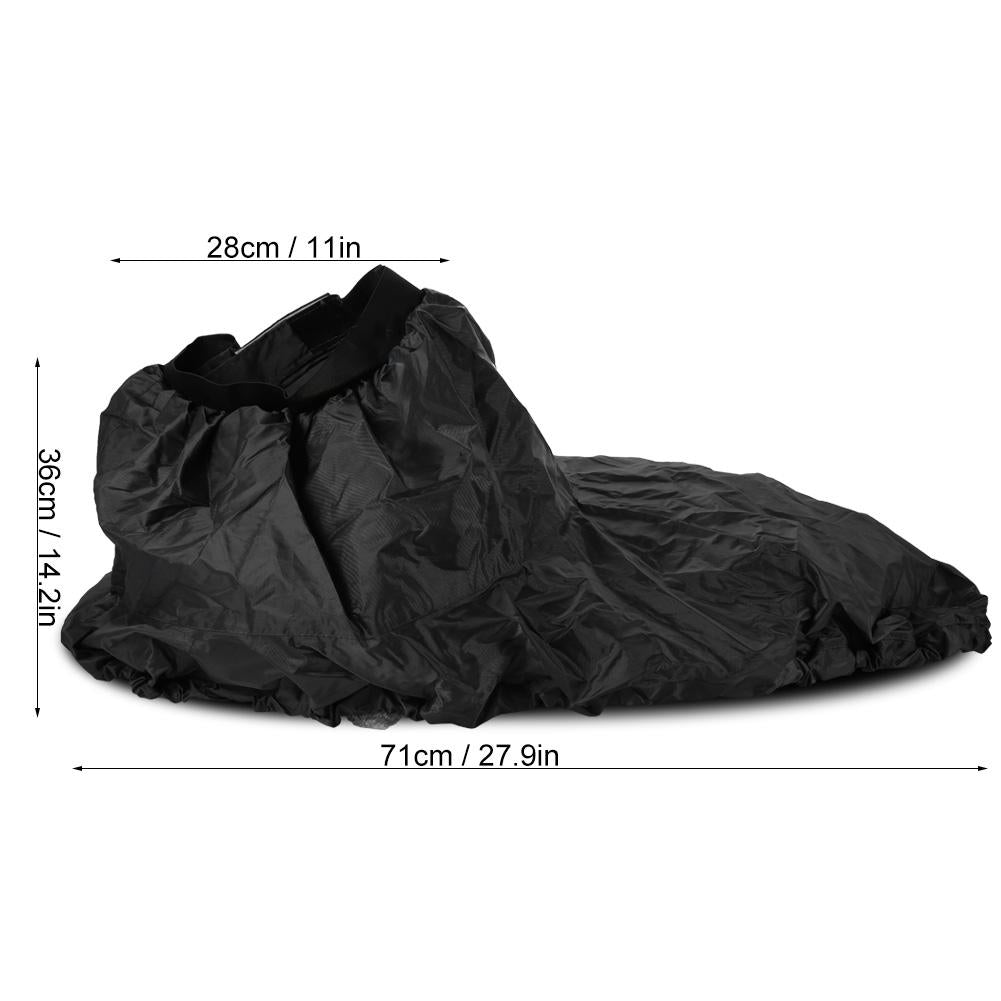Adjustable Nylon Kayak Spray Skirt (Black) J802726