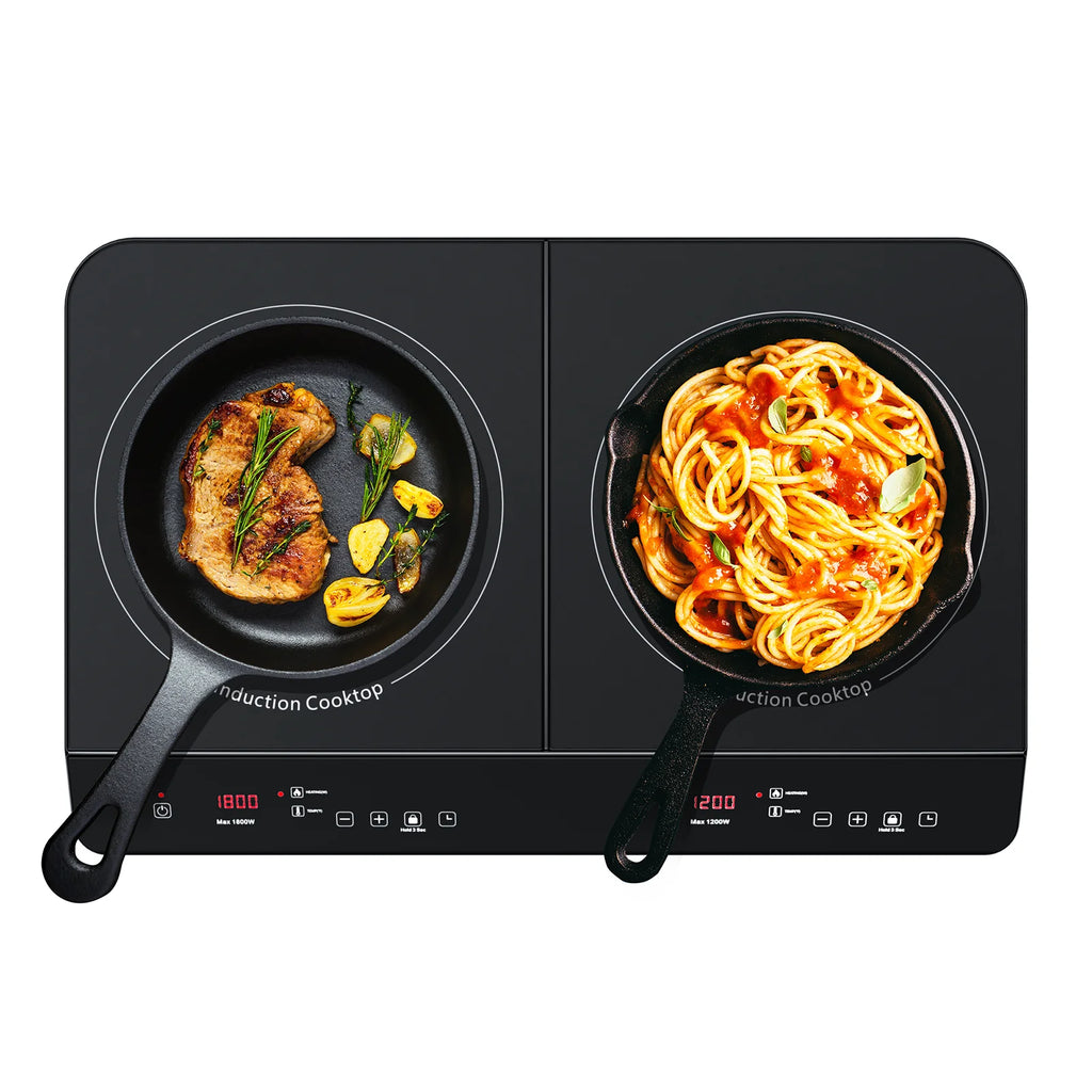 1800w 2 Induction Burner Cooktop with 9 Power Settings B7948