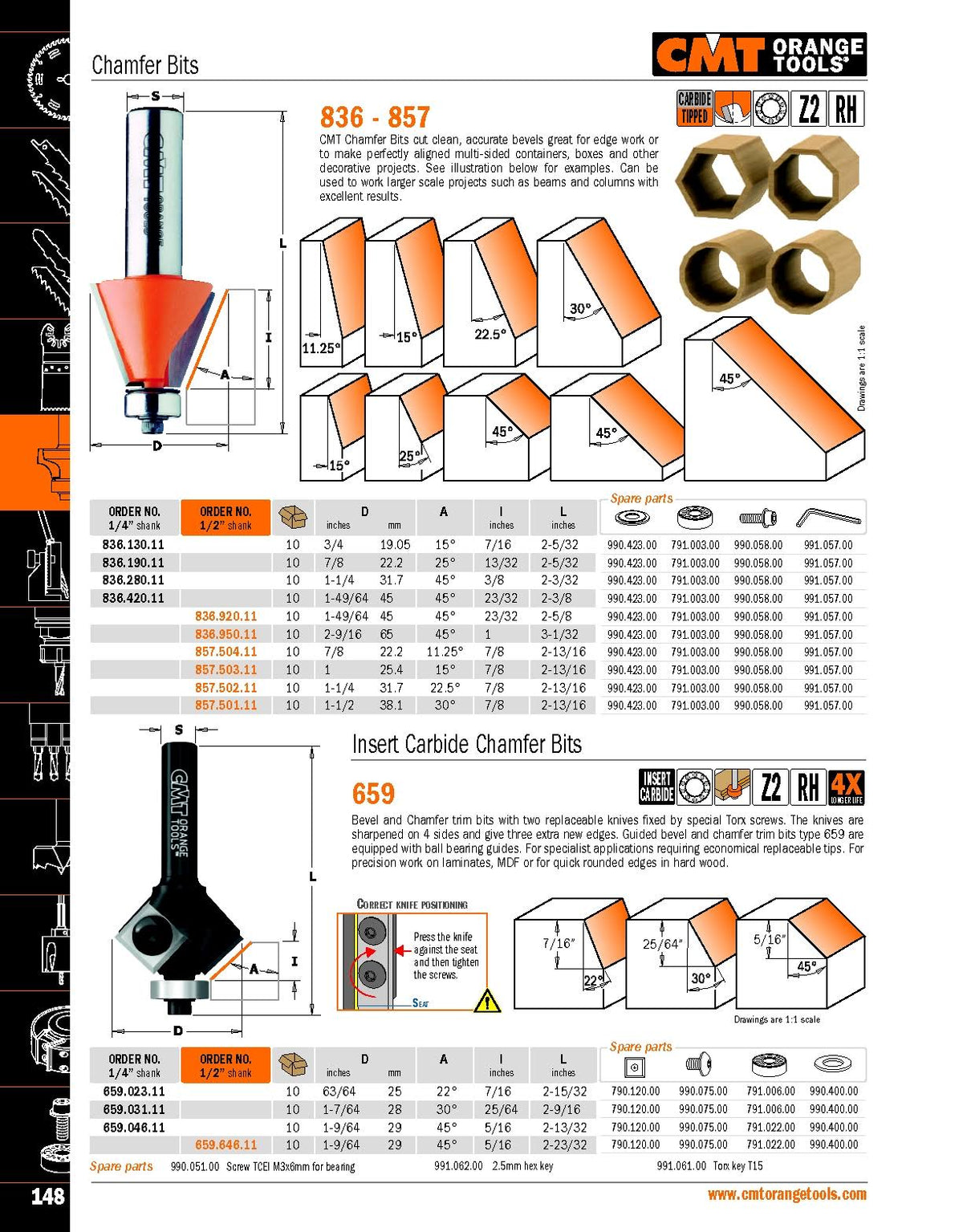 5-Piece Chamfer Bit Set with Carrying Case 1/2-Inch H65569