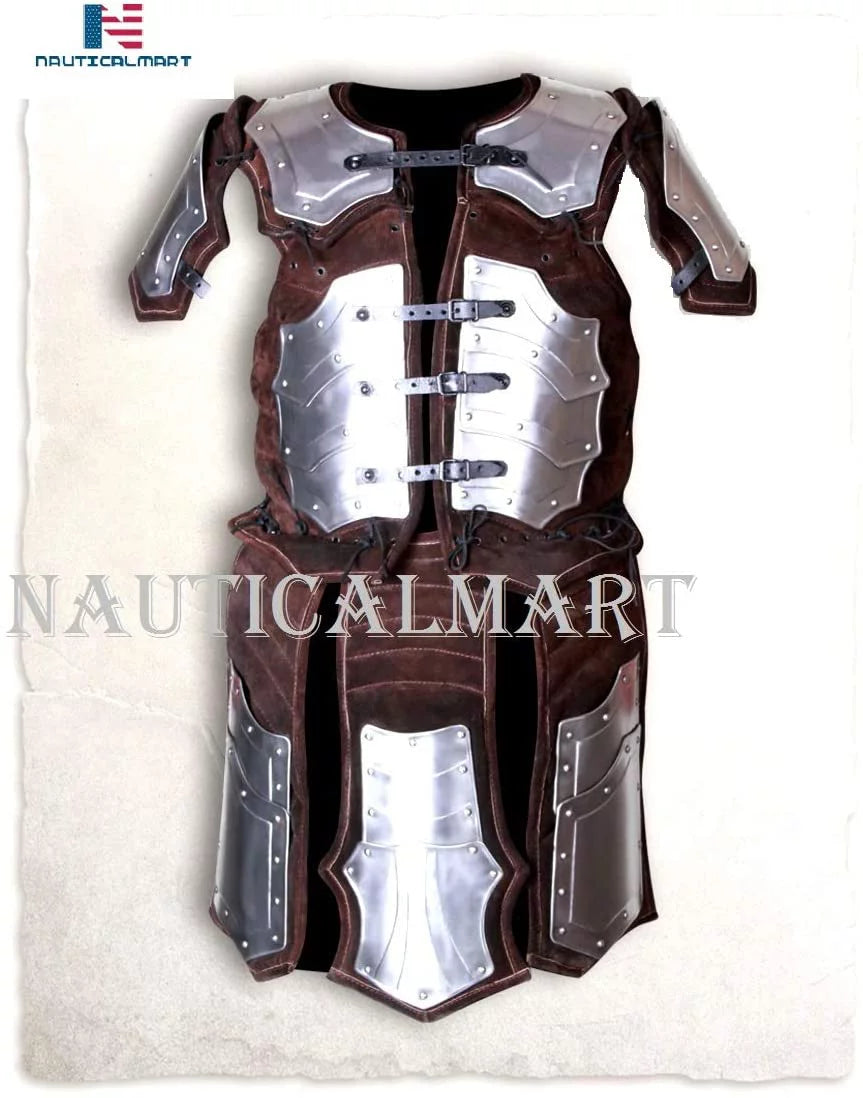 Leather Jacket with Pauldron M14190