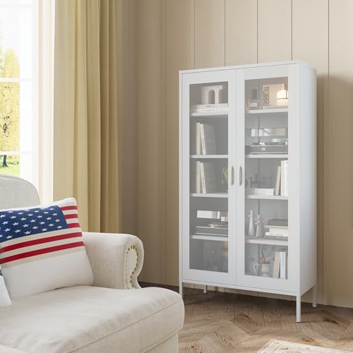 5 Tier Metal Storage Cabinet with 2 Barn Door U812
