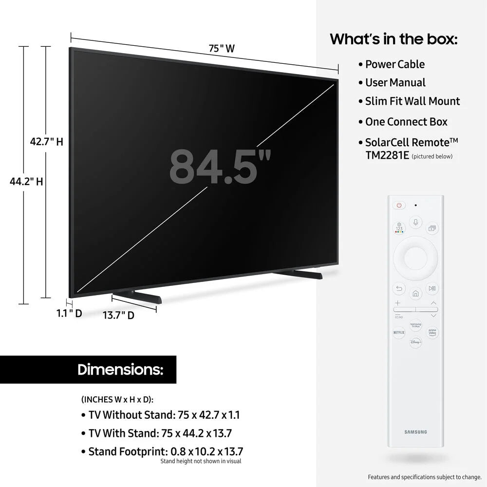85 inch QLED 4K UHD Smart TV with Customizable Bezel K82425