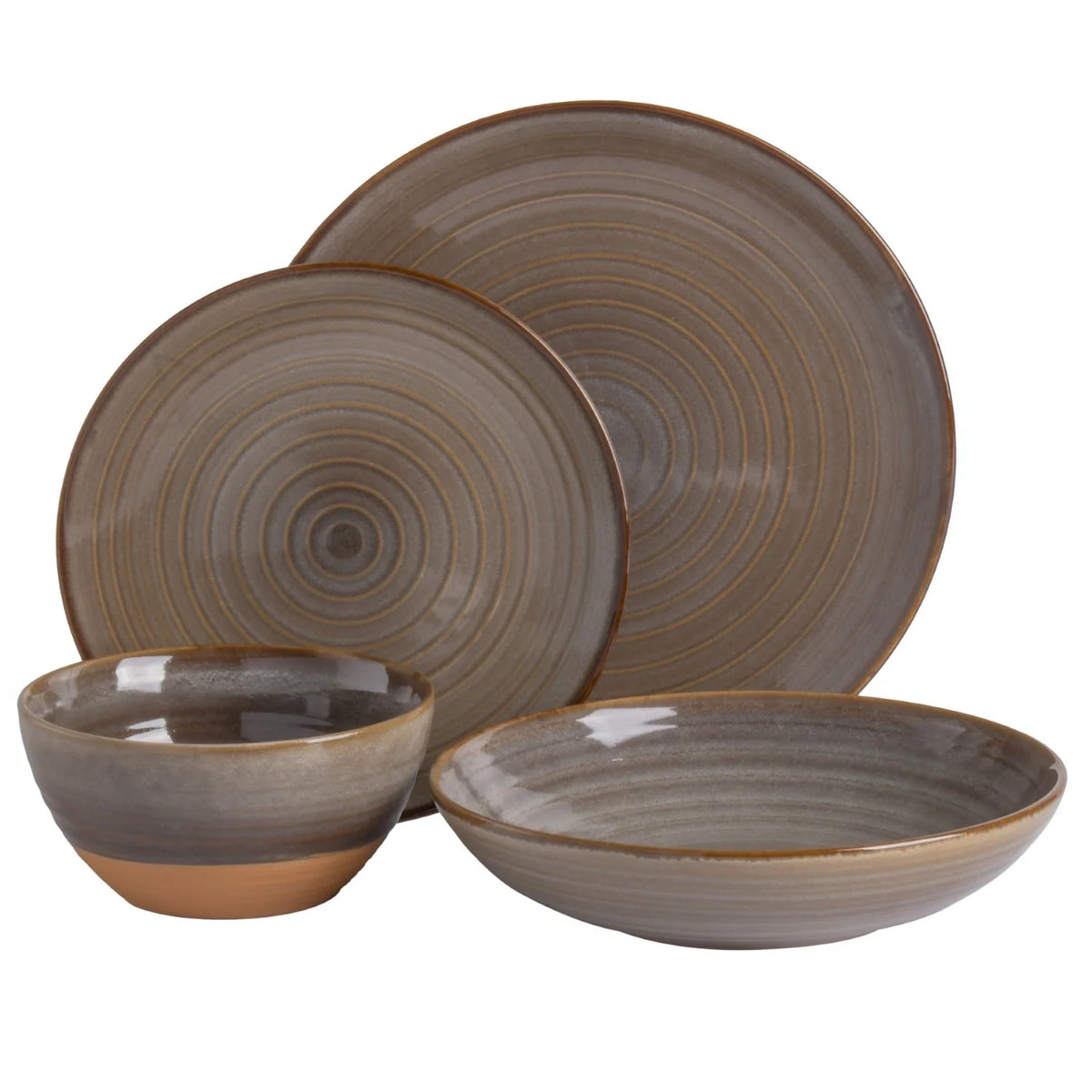 16 Piece Terracotta Reactive Dinnerware Set Q9880