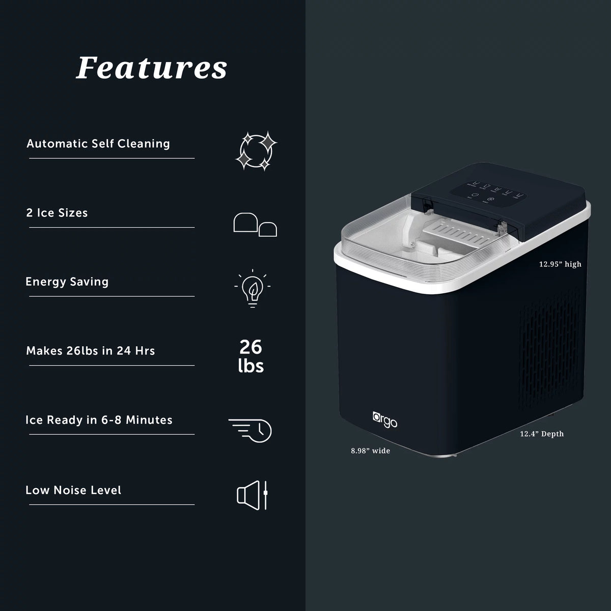 Countertop Ice Maker Black C309