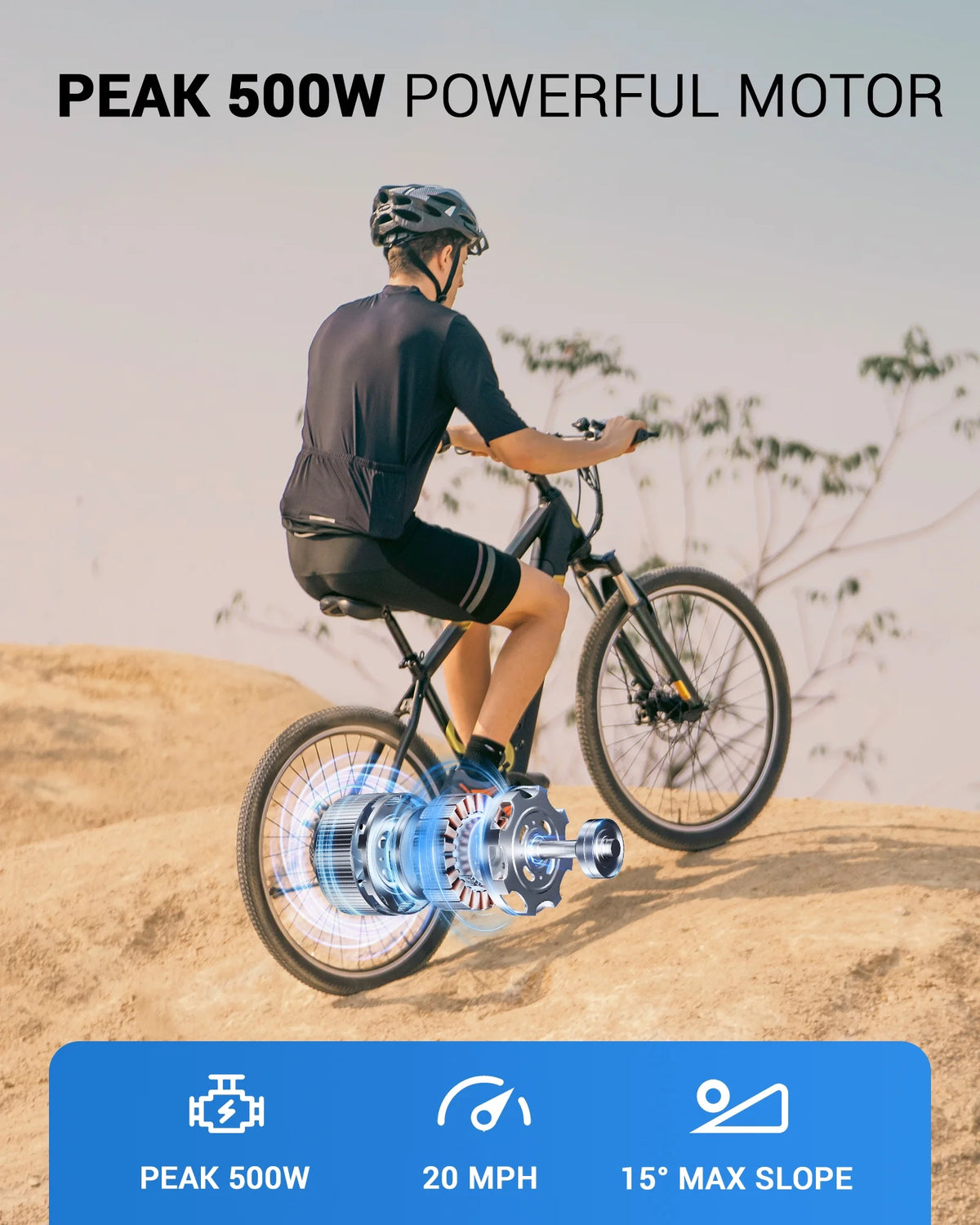 350W 26" Electric Mountain Bike with 36V Removable Battery I376