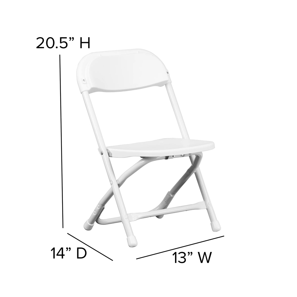 White Plastic Kids Folding Chair V67683