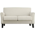 Light Beige Linen Loveseat E454970