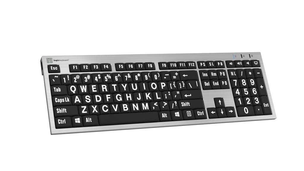 Large Print PC Slim Line Keyboard O801
