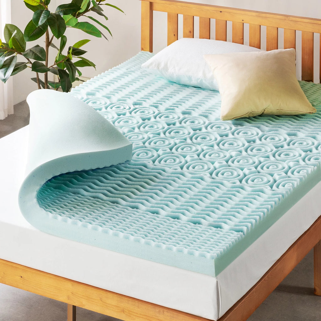 4" 5-Zone Cooling Gel Memory Foam Mattress Topper Y35491