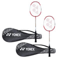 Set of 2 Red Badminton Racquet V65098