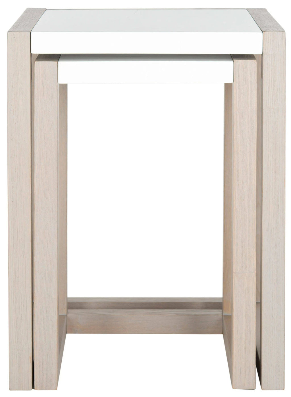 White Grey Lacquer Stacking Table K56187