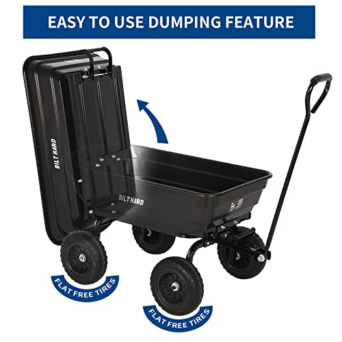 4 Cu.Ft. Poly Yard Dump Cart with 180° Rotating Handle U640976