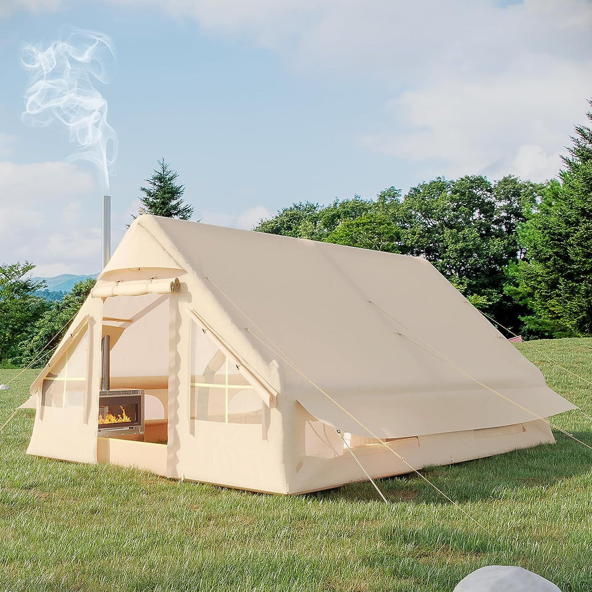 Extra Large Inflatable Camping Tent with Pump X119318