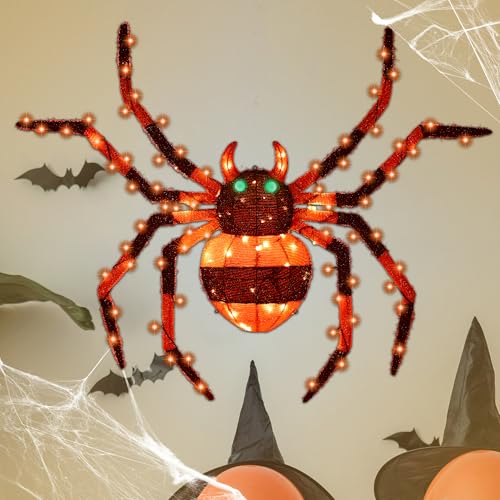 4.2Ft Light Up Spider with 90 LED Lights S6009