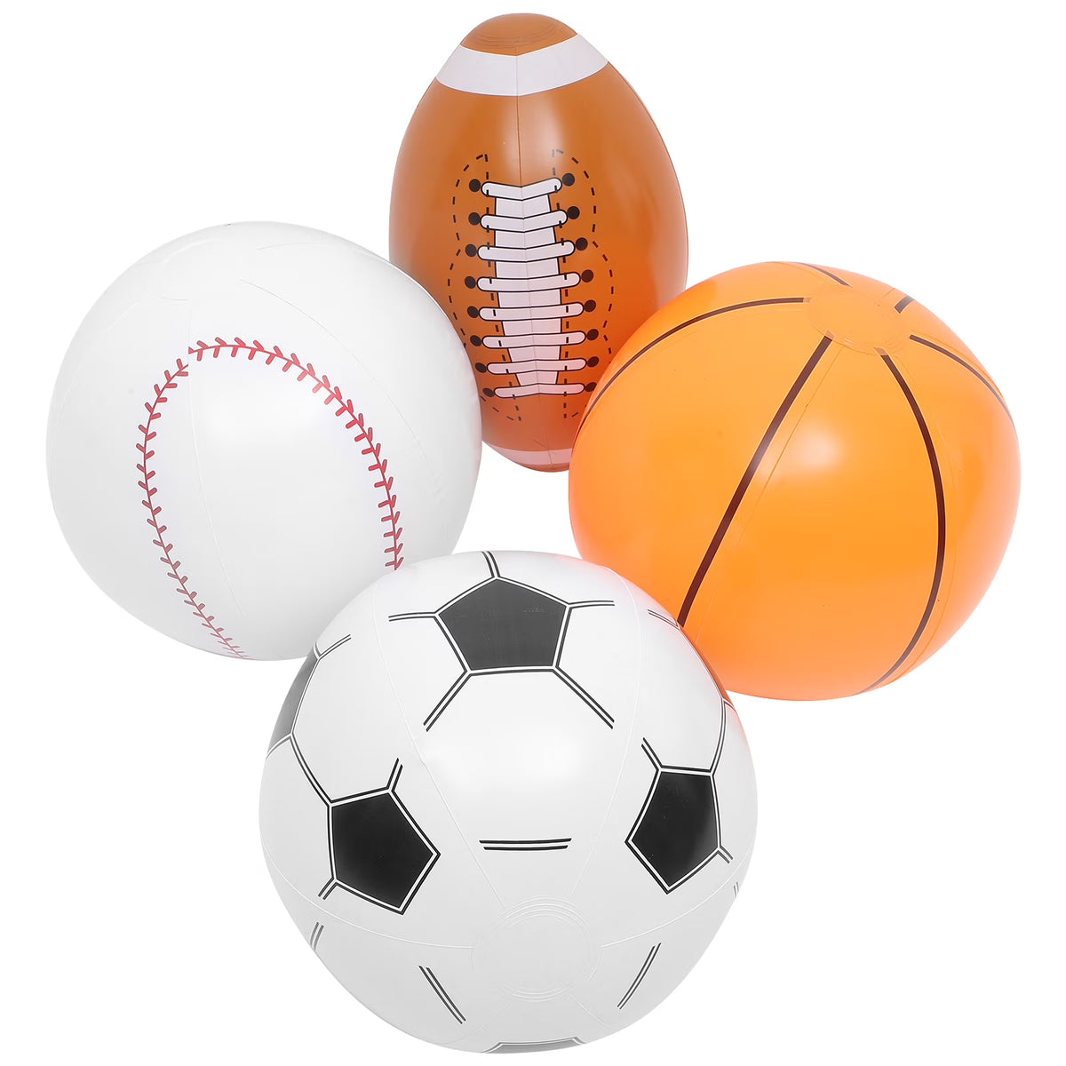 4 Pcs Inflatable Pvc Beach Balls G1549