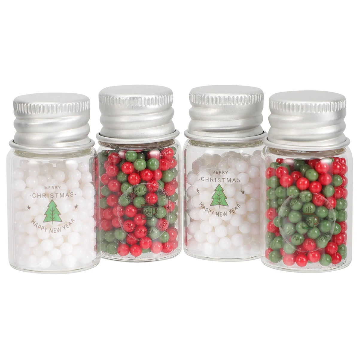 4pcs Doll House Christmas Mini Candy Ball Cookies Xmas Miniature Sweet Props J7498