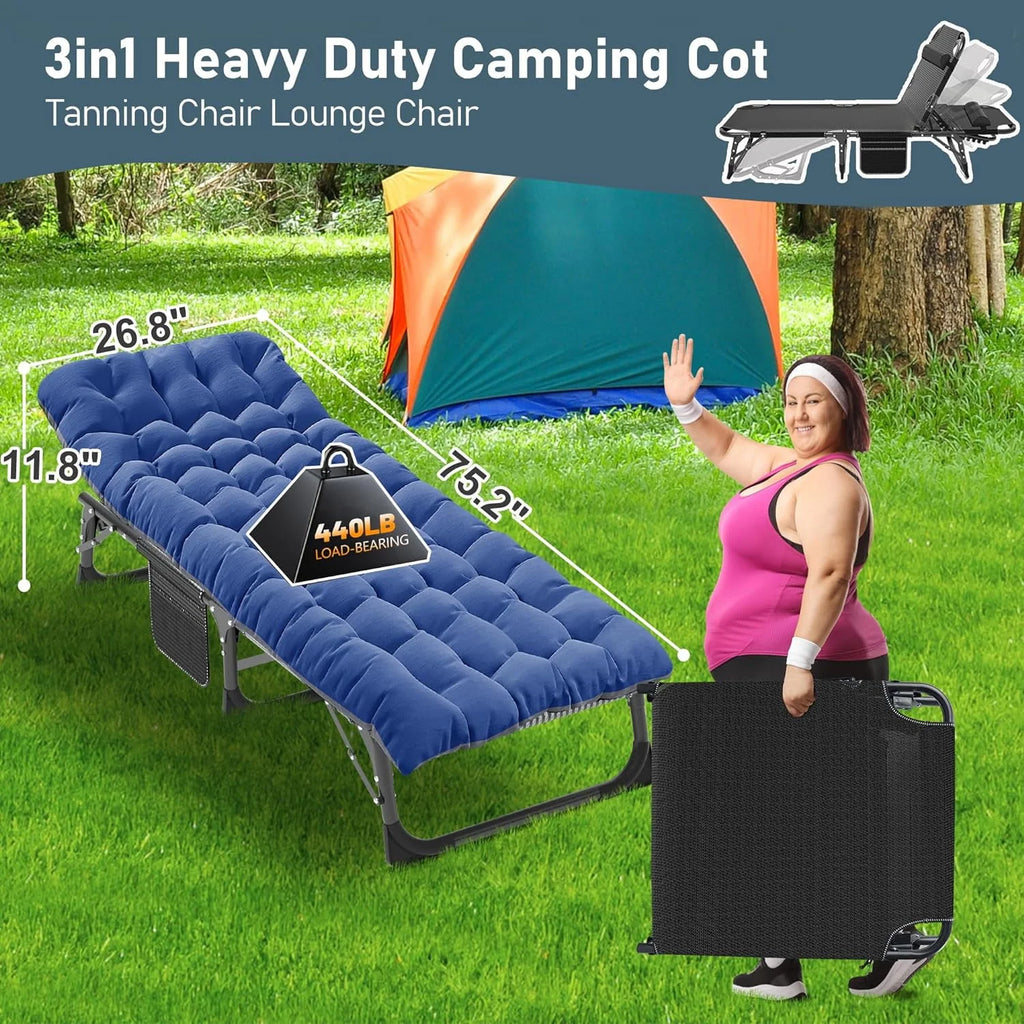 Folding Chaise Lounge Chair 5-Position Heavy Duty Z5804