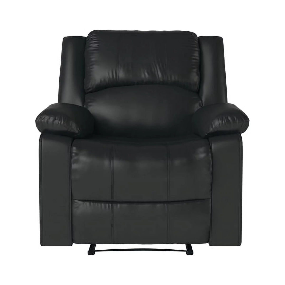 Black Faux Leather Recliner Q171