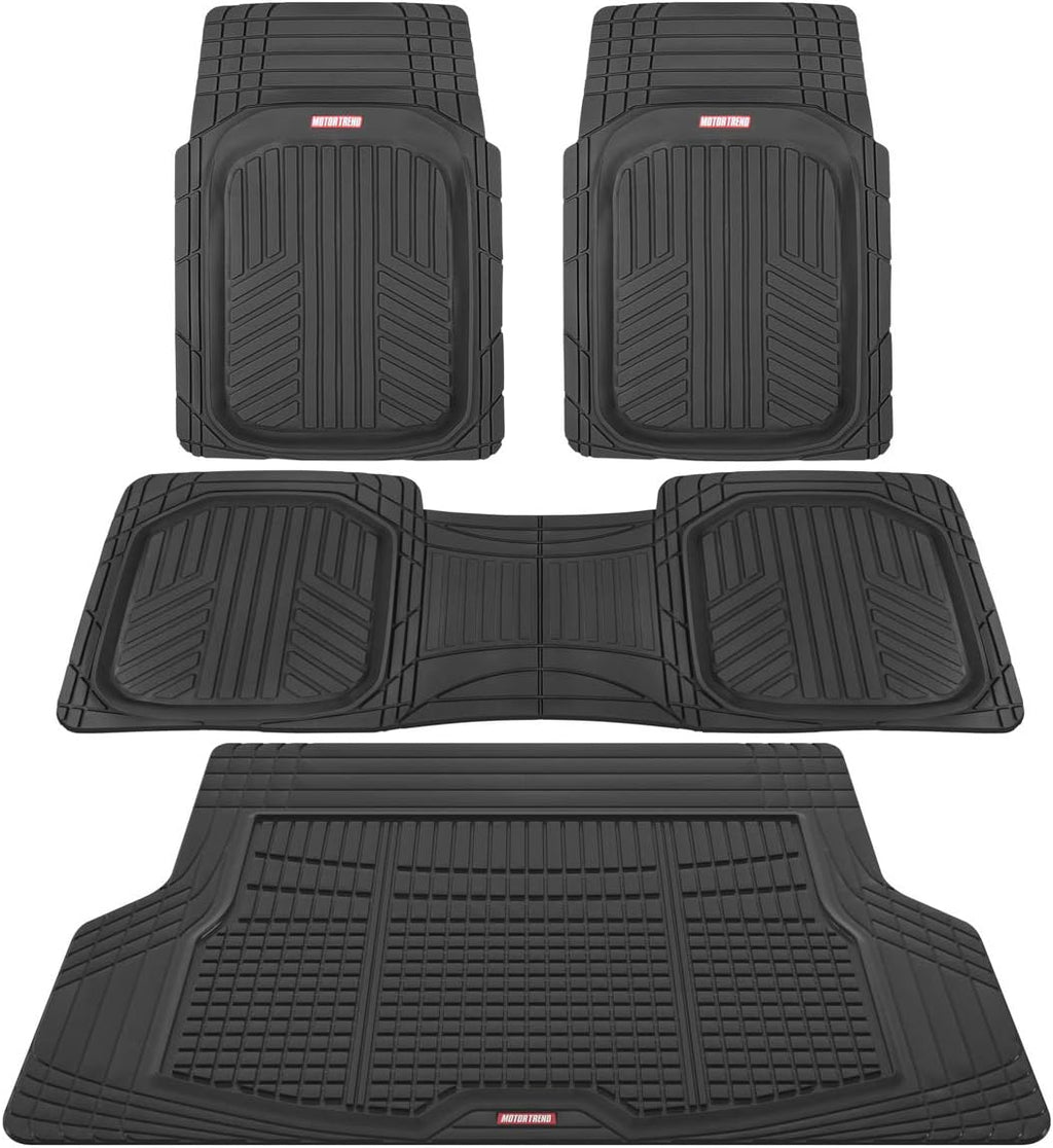 Beige DeepDish Front & Rear Mats with Trunk Cargo Liner Combo Set Z4953