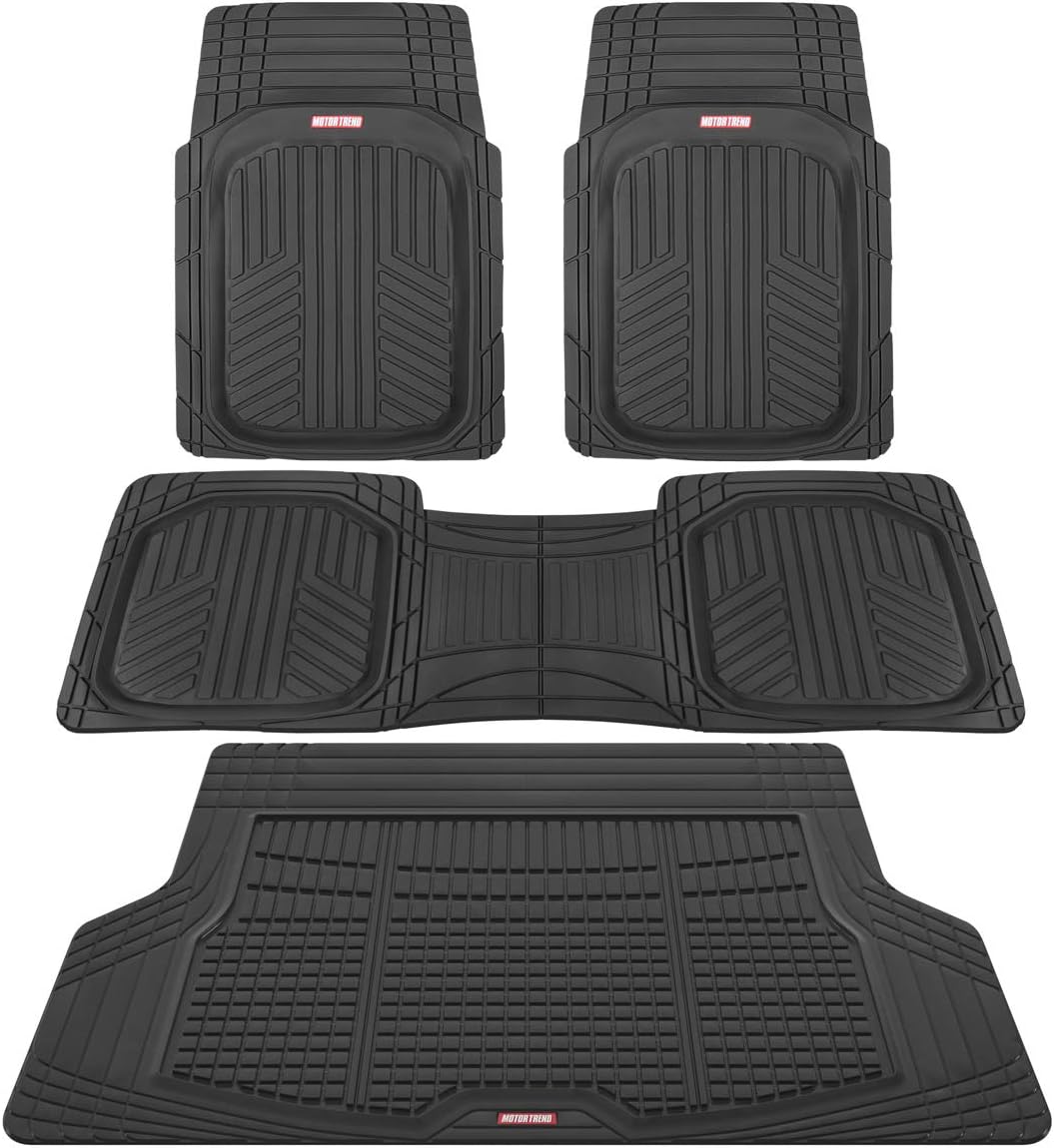 Beige DeepDish Front & Rear Mats with Trunk Cargo Liner Combo Set Z4953