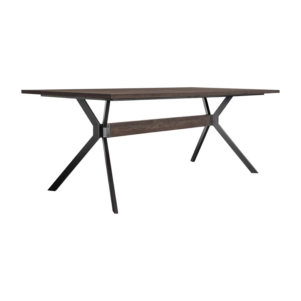 79 Inch Rectangular Wooden Dining Table with Trestle Base V2041