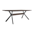79 Inch Rectangular Wooden Dining Table with Trestle Base V2041