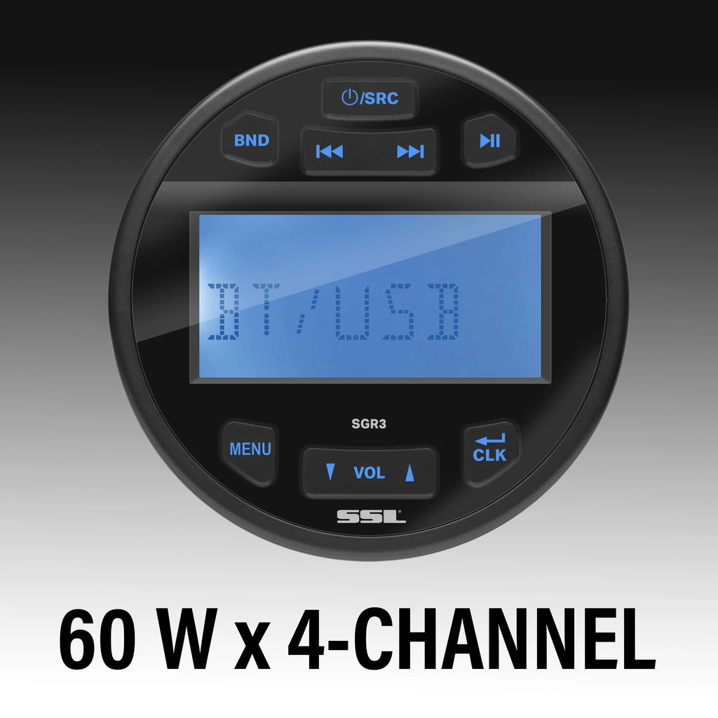 IPX6 Bluetooth Marine Stereo System with 6.5 Inch Speakers O33219